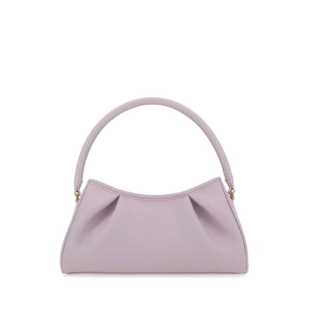 Elleme Women Lilac Leather Dimple Moon Shoulder Bag